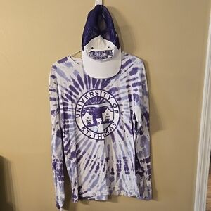 Purple Tie-Dye University of St. Thomas Long Sleeve Shirt & Hat Bundle